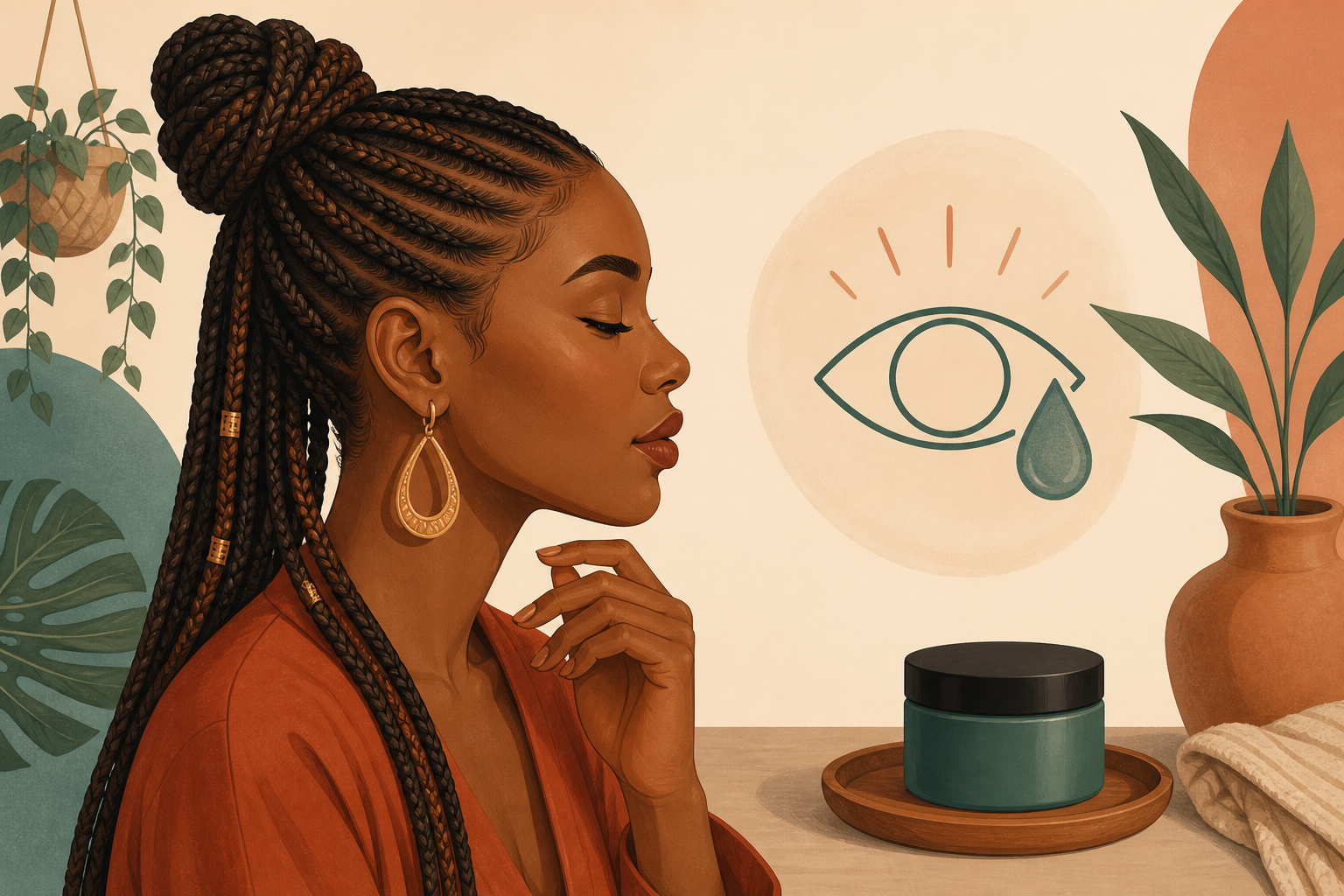 Pomadas para tranças e penteados: cuidados para proteger os olhos