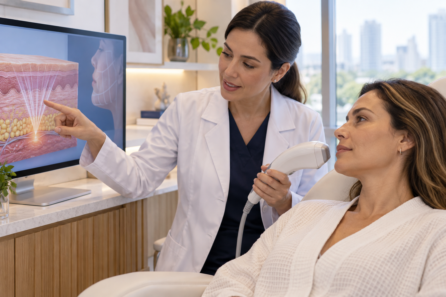 Ultrassom microfocado no rosto: como funciona, riscos e o que avaliar antes do HIFU