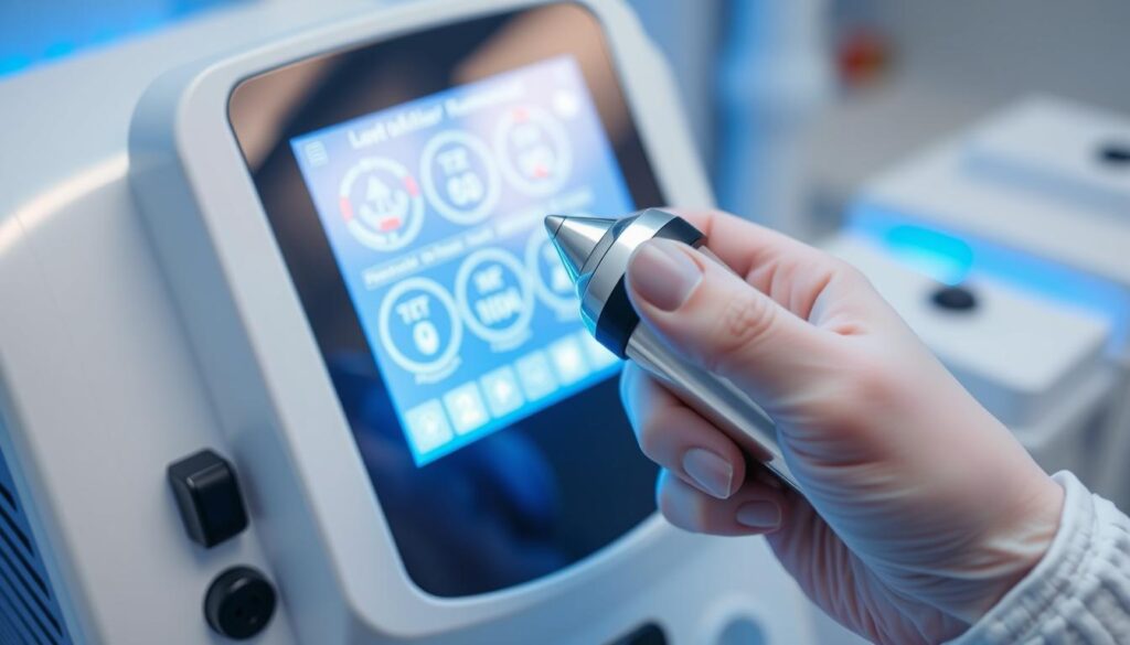 Equipamento de laser de última geração utilizado na clínica de depilação a laser no Tatuapé